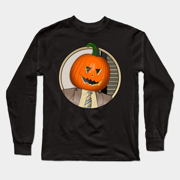 Pumpkin Head- DS Long Sleeve T-Shirt by annnadary